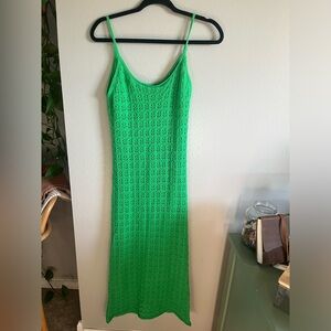 NWOT Vici Collection Green crochet dress